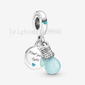 Pandora Glow-in-the-dark Lightbulb Double Dangle Charm
